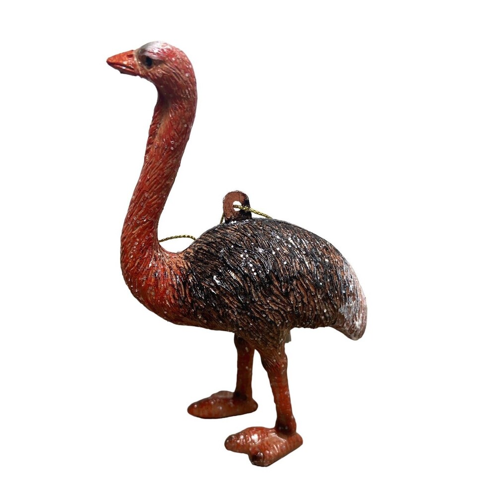 Kurt Adler Ostrich Ornament Hanging Wild Animal 4.75 inch Christmas Realistic
